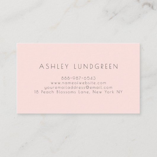 Roze en gele Waterverf penselen Modern Visitekaartje (Achterkant)