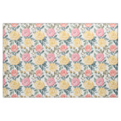Roze en gele waterverf roos stof (Fat Quarter)