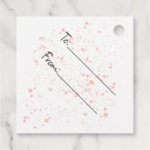 Roze en gele Waterverf vlinder Bedankjes Labels (Achterkant)