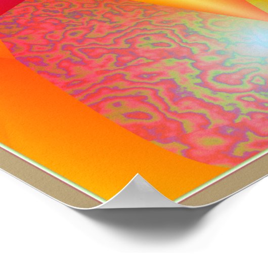 Roze en gele wervelkolom poster (Hoek)