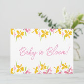Roze en gele wilde bloem Baby in Bloom Kaart (Staand voorkant)