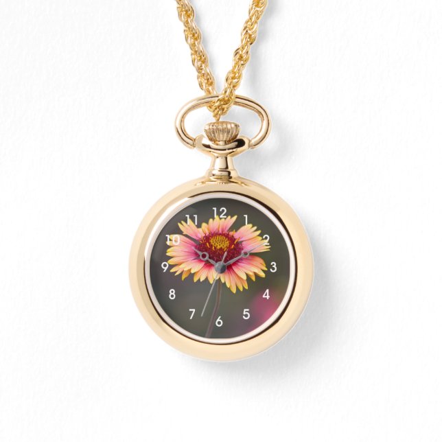 Roze en gele woestijn horloge (Voorkant)