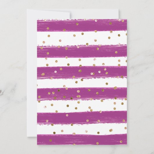 Roze en Gele Zomerbloemen Gouden Lijst bruiloft Kaart (Achterkant)