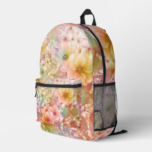 Roze en Gele Zomerkosmos Abstract Bedrukte Rugzak