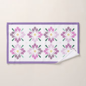 Roze en gemalen bloempatroon bad handdoek (Handdoek)