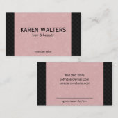 Roze en geweven (afsprakenkaart) afsprakenkaartje (Voorkant / Achterkant)