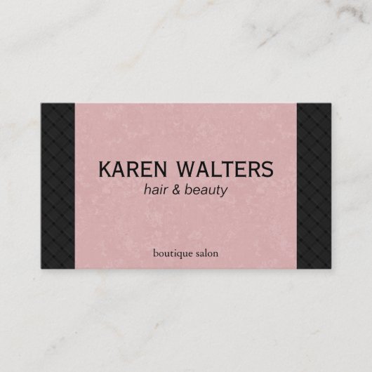 Roze en geweven (afsprakenkaart) afsprakenkaartje (Voorkant)