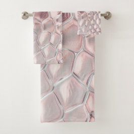 Roze en gladde dierenprint bad handdoek