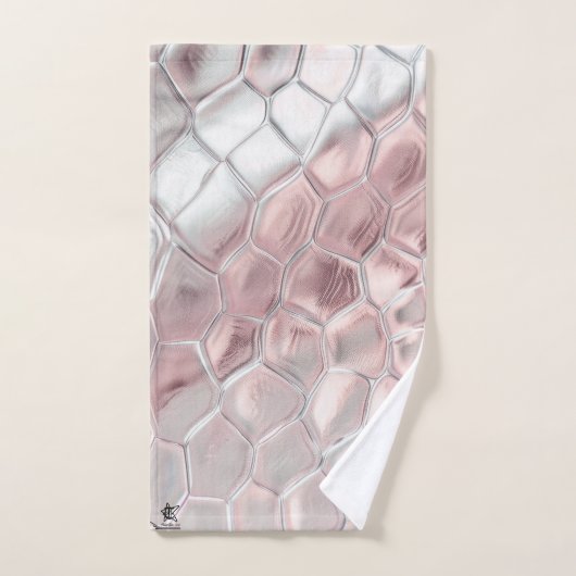 Roze en gladde dierenprint bad handdoek (Handdoek)