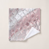 Roze en gladde dierenprint bad handdoek (Wasdoekje)