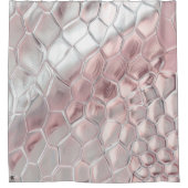 Roze en gladde dierenprint douchegordijn (Voorkant)