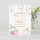 Roze en Glitter Herfst Vrijgezellenfeest Kaart (Staand voorkant)