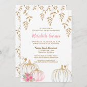 Roze en Glitter Herfst Vrijgezellenfeest Kaart (Voorkant / Achterkant)