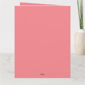 roze en gnome Trendy Heart Design Kaart (Achterkant)