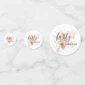 Roze en Gold 40e verjaardag Confetti (Voorkanten)