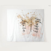 Roze en Gold 60e verjaardag Foto Booth Backdrop Wandkleed (Voorkant (horizontaal))