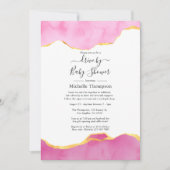 Roze en Gold Agate Drive by Shower Kaart (Voorkant)