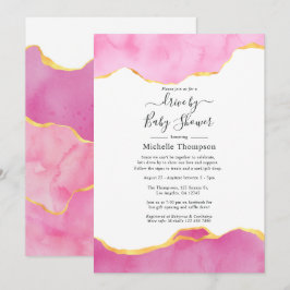 Roze en Gold Agate Drive by Shower Kaart