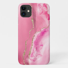 Roze en Gold Agate op maat Case-Mate iPhone Case