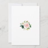 Roze en Gold Baptism Invitation Kaart (Achterkant)