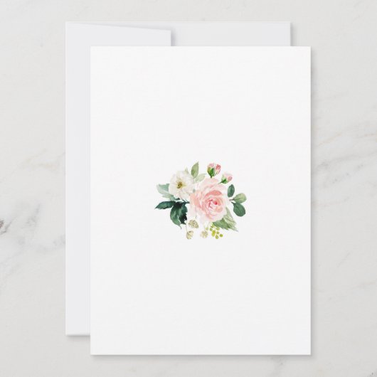 Roze en Gold Baptism Invitation Kaart (Achterkant)