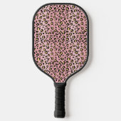 Roze en Gold Cheetah Pickleball Paddle (Achterkant)
