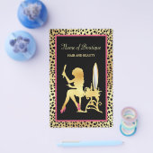 Roze en Gold Cheetah Print Boutique Grand Opening Flyer (Enkel)