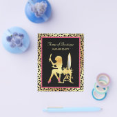 Roze en Gold Cheetah Print Boutique Special Event Flyer (Enkel)