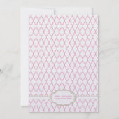 Roze en Gold Christening Baptism Uitnodiging (Achterkant)