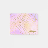 Roze en Gold Classy Post-it® Notes (Voorkant)