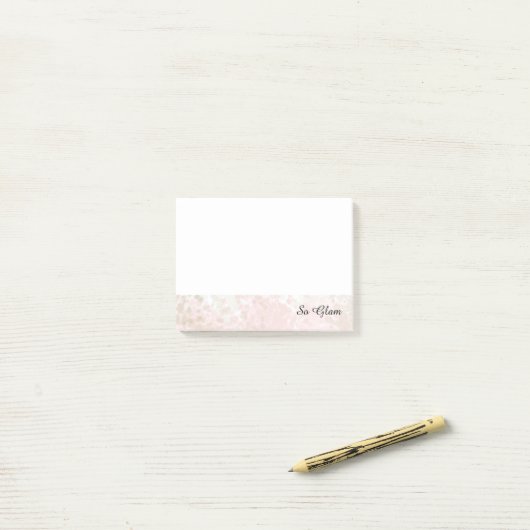 Roze en Gold Classy So Glam Post-it® Notes (Op bureau)
