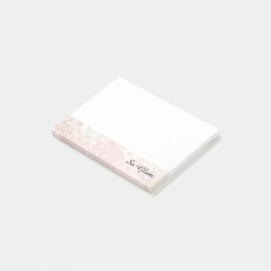 Roze en Gold Classy So Glam Post-it® Notes (Schuin)