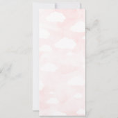 Roze en Gold Clouds Baptism Latina Bautismo Kaart (Achterkant)