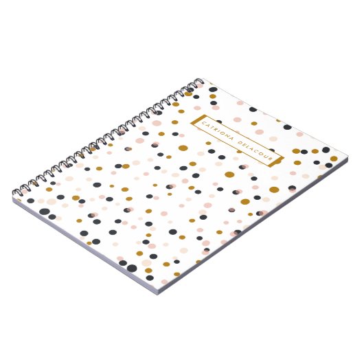 Roze en Gold Confetti persoonlijke laptop Notitieboek (Linkerzijde)