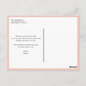 Roze en Gold Confetti Stippen Dank u Briefkaart (Achterkant)