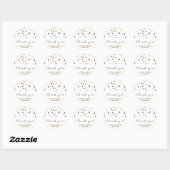 Roze en Gold Confetti Stippen Dank u Sticker (Vel)