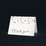 Roze en Gold Confetti Stippen Hartelijk dank Bedankkaart<br><div class="desc">Confetti Stippen Hartelijk dank voor uw stijlvolle en unieke kaart met zwarte,  gouden en donkere paarse confetti stippen. Overeenkomende items en andere kleuren zijn beschikbaar.</div>
