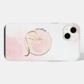Roze en Gold Cross-Phone Case iPhone Hoesje (Achterkant horizontaal)