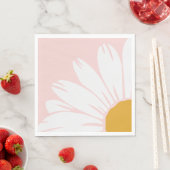 Roze en Gold Daisy Lunch Napkins Servet (Insitu)