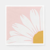 Roze en Gold Daisy Lunch Napkins Servet (Voorkant)