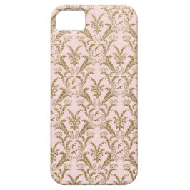 Roze en Gold Damask Patroon Case-Mate iPhone Case