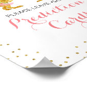 Roze en Gold Dino Verlaat je voorspelling Poster (Hoek)