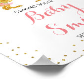 Roze en Gold Dino-Waterverf binnenkort te ondertek Poster (Hoek)