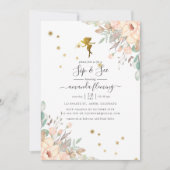 Roze en Gold Fairy-meisje Sip en zie Kaart (Voorkant)