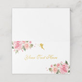 Roze en Gold Fairy Thema Plaatskaartje (Buitenkant ongevouwen)