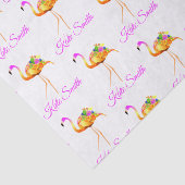 Roze en Gold Flamingo | waterverf bloemen Tissuepapier (Detail)