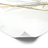 Roze en Gold Floral Baby shower Welkomstteken Perfect Poster (Hoek)