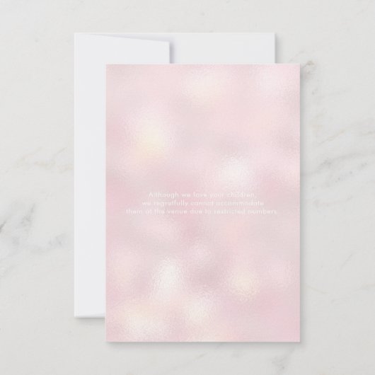 Roze en Gold Geometic RSVP-kaarten Kaart (Achterkant)