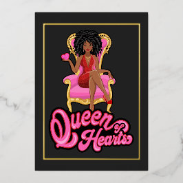 Roze en Gold Girl Birthday Party Folie Invitation Folie Uitnodiging