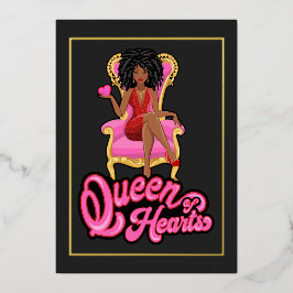 Roze en Gold Girl Birthday Party Folie Invitation Uitnodiging